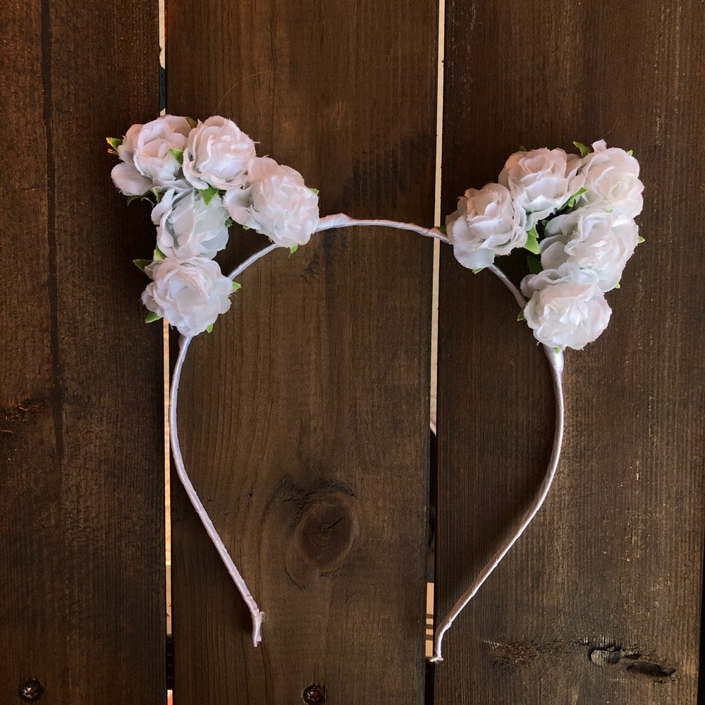 Cat ears floral headband :)